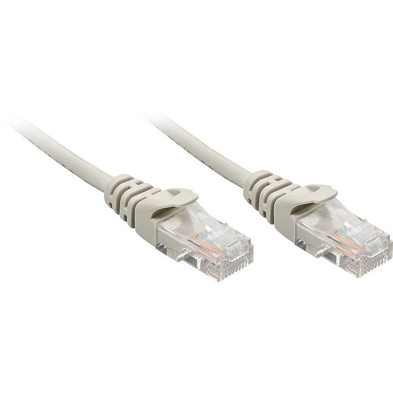 Foto van Lindy 48369 rj45 netwerkkabel, patchkabel cat 5e u/utp 20.00 m grijs 1 stuk(s)