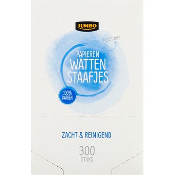 Foto van Jumbo papieren wattenstaafjes 300 stuks