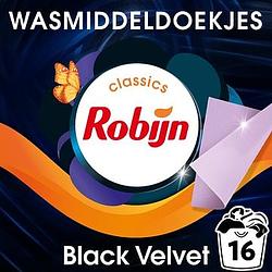 Foto van 1+1 gratis | robijn classics wasmiddeldoekjes black velvet 16 wasstrips aanbieding bij jumbo