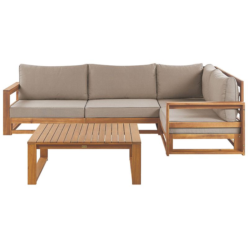 Foto van Beliani timor ii - loungeset-lichte houtkleur-fsc® gecertificeerd acaciahout