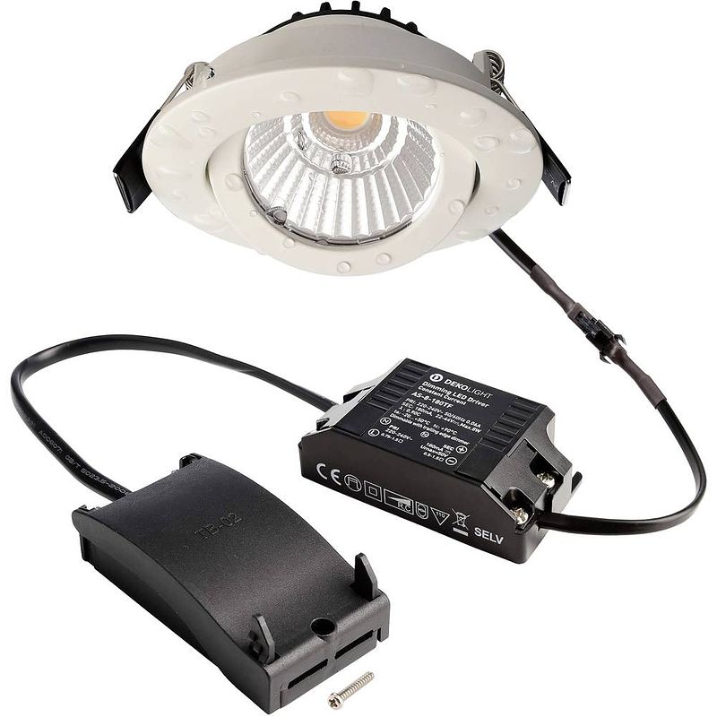 Foto van Deko light 565388 dione ip led-inbouwlamp energielabel: e (a - g) led led vast ingebouwd 8.5 w wit