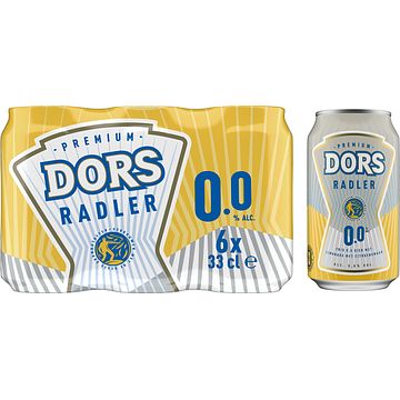 Foto van Dors premium radler 0.0 blikken 6 x 330ml bij jumbo