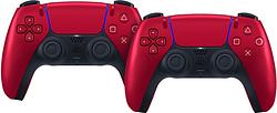 Foto van Sony playstation 5 dualsense draadloze controller volcanic red duo pack