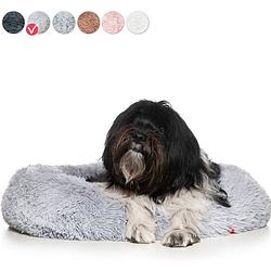 Foto van Snoozle donut hondenmand - zacht en luxe hondenkussen - wasbaar - fluffy - hondenmanden - 60cm - lichtgrijs