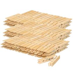 Foto van 180x stuks stevige houten wasknijpers van 7 cm - knijpers