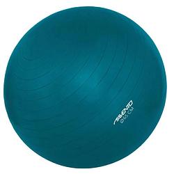 Foto van Avento fitnessbal 65 cm pvc blauw 2-delig