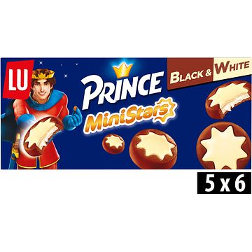 Foto van 2e halve prijs | lu prince ministars koekjes black&white 187g aanbieding bij jumbo