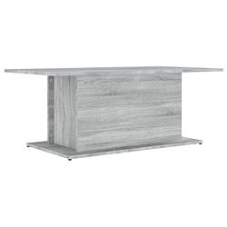 Foto van The living store salontafel 102x55-5x40 cm spaanplaat grijs sonoma eikenkleurig - tafel