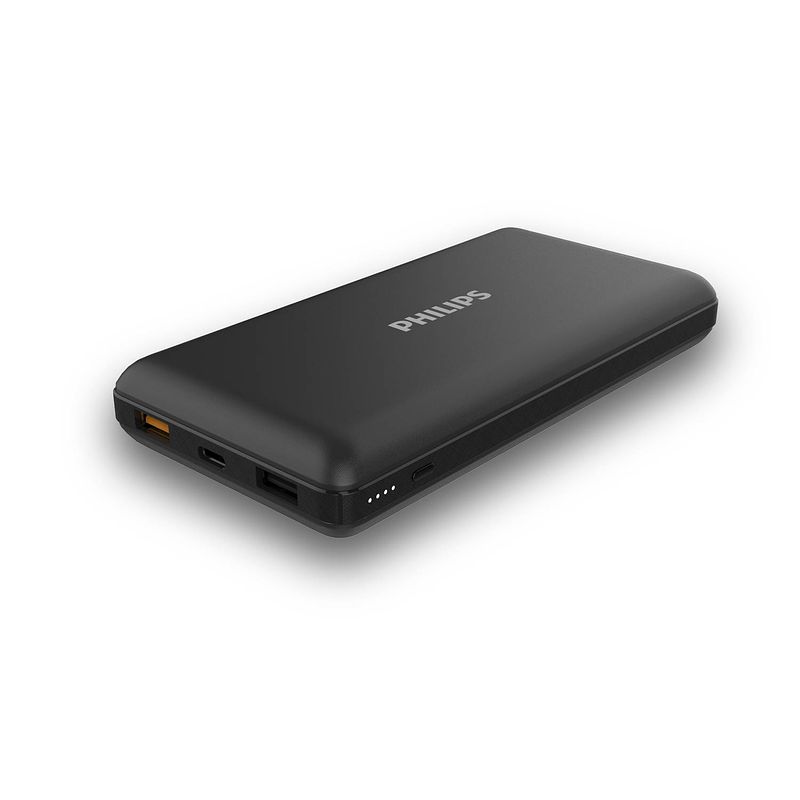 Foto van Philips dlp8720n/00 powerbank - 2 usb-poorten - led-indicator - grote capaciteit: 20000mah - zwart