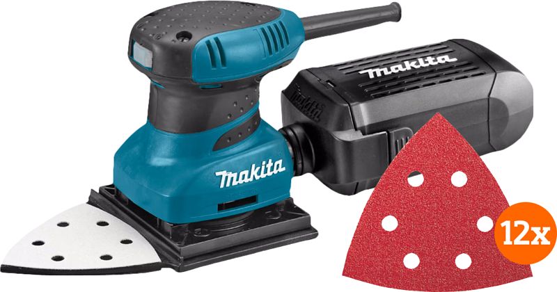 Foto van Makita bo4565 + schuurbladen (12x)