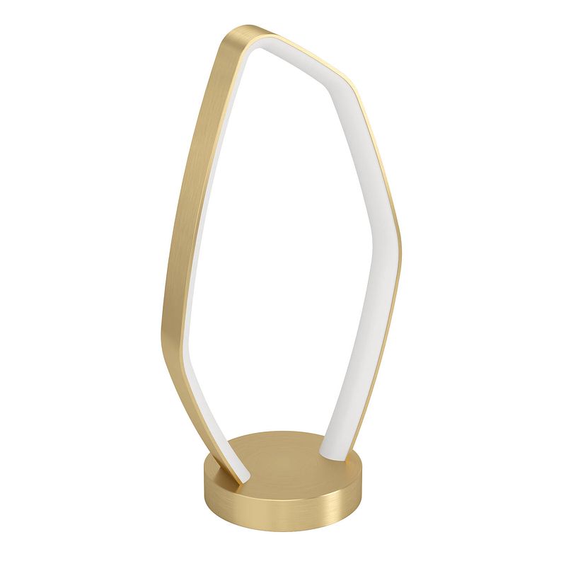 Foto van Eglo vallerosa tafellamp - led - 42,5 cm - goud/wit - staal