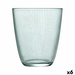 Foto van Glas luminarc concepto stripy groen glas (310 ml) (6 stuks)