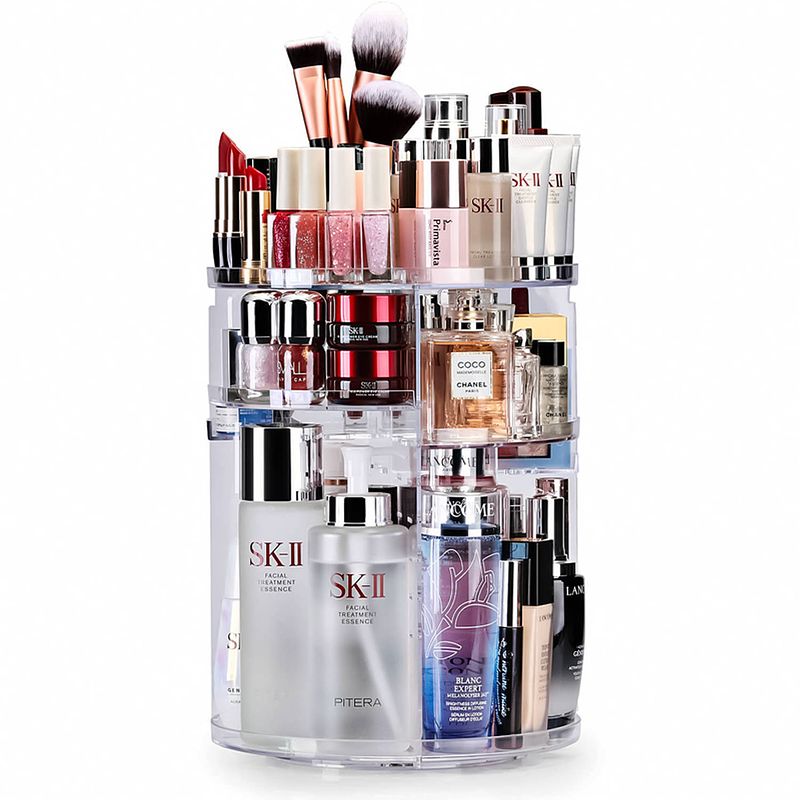 Foto van Awemoz make-up organizer - beauty organizer voor make up - 360° roterend - opbergbox - opbergdoos - sieradendoos