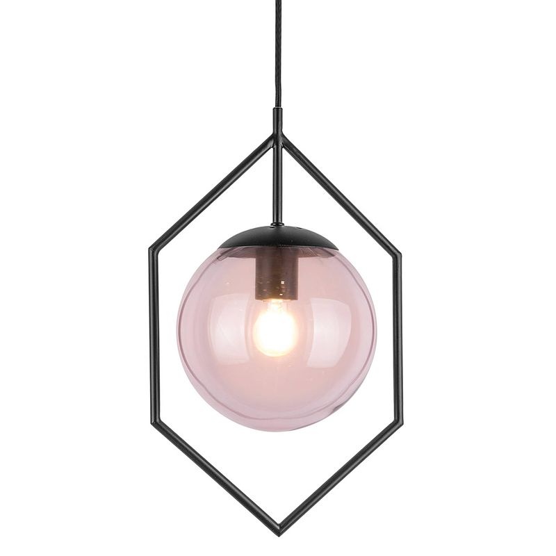 Foto van Leitmotiv diamondframed hanglamp roze