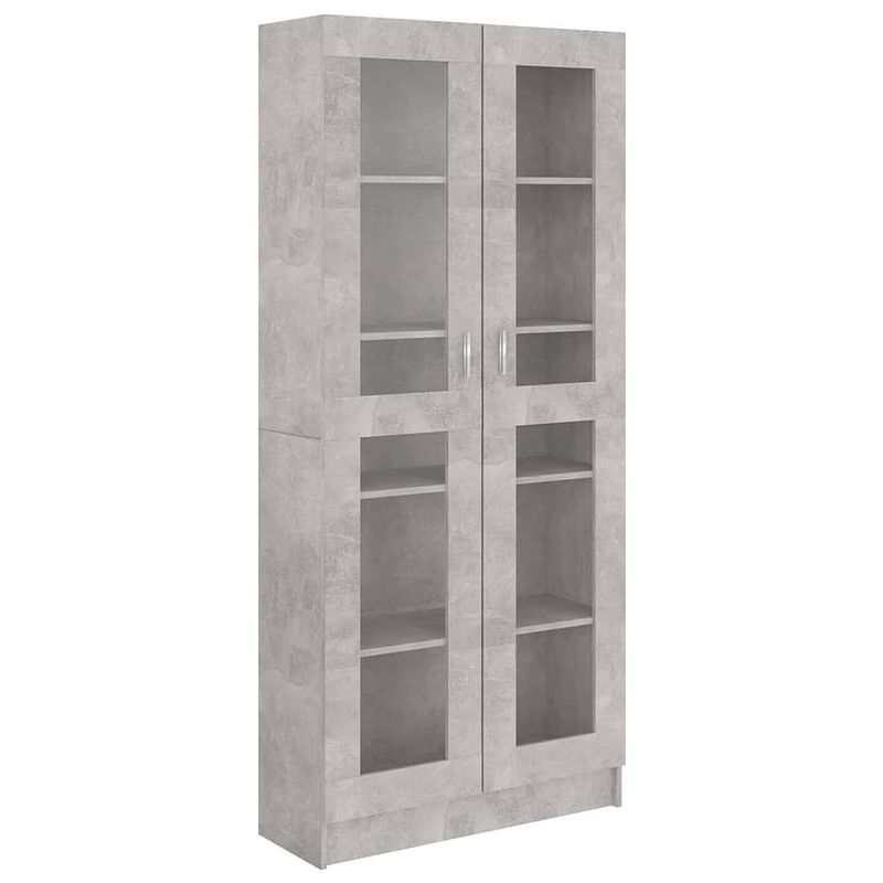 Foto van The living store - boekenkast - betongrijs - 82.5x30.5x185.5 cm - stevig en duurzaam