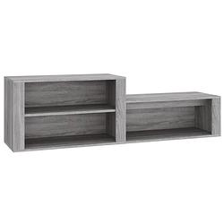 Foto van Vidaxl schoenenkast 150x35x45 cm bewerkt hout grijs sonoma