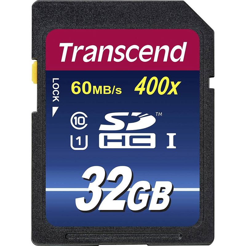 Foto van Transcend premium 400 sdhc-kaart 32 gb class 10, uhs-i