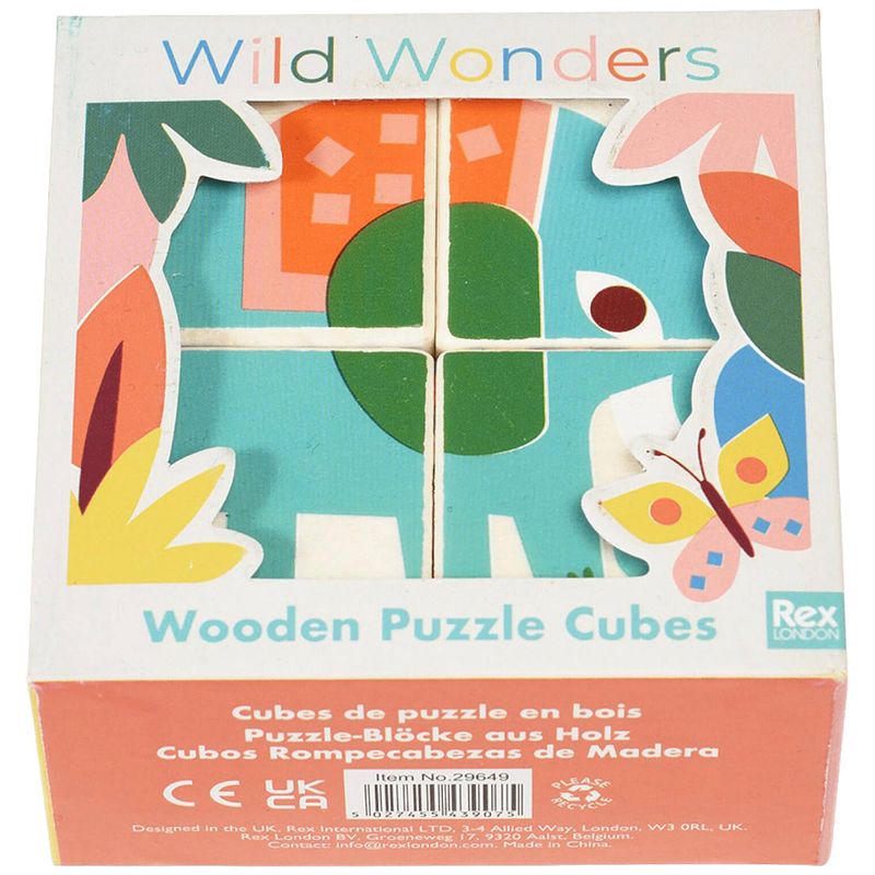 Foto van Rex london houten blokpuzzel wild wonders