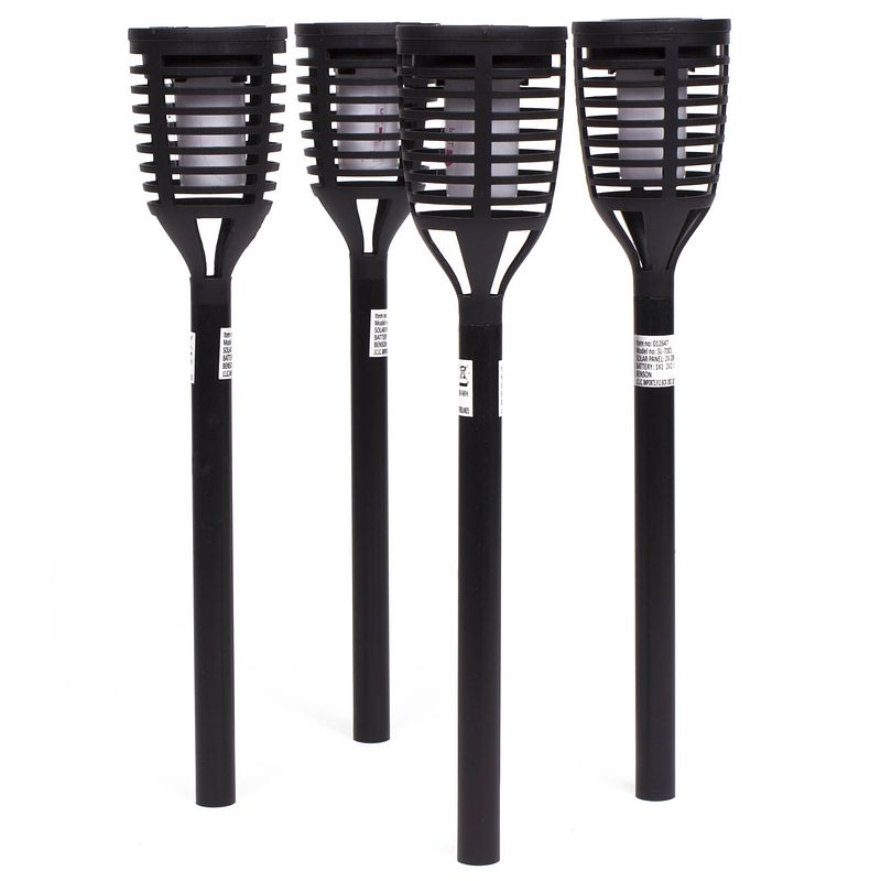 Foto van Benson tuinlamp fakkel solar - 39 cm - 4-delige set