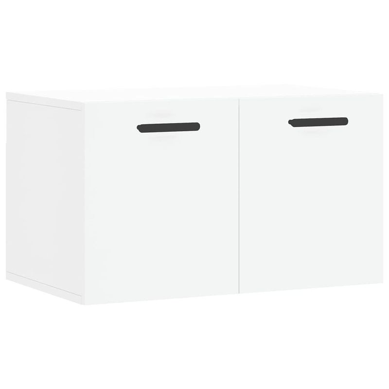 Foto van The living store zwevende wandkast - wit - 60 x 36.5 x 35 cm - duurzaam bewerkt hout