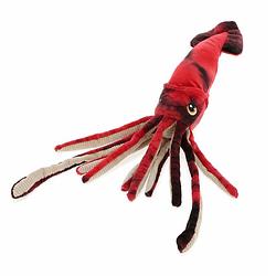 Foto van Keel toys pluche inktvis/octopus knuffeldier - rood - zwemmend - 25 cm - knuffel zeedieren