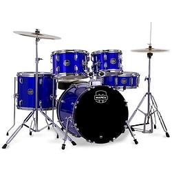 Foto van Mapex comet fusion indigo blue 5-delig drumstel incl. bekkens en hardware