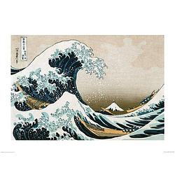 Foto van Pyramid hokusai great wave off kanagawa kunstdruk 60x80cm
