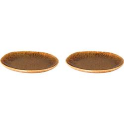 Foto van Palmer bord rustique 22 cm bruin stoneware 2 stuk(s)