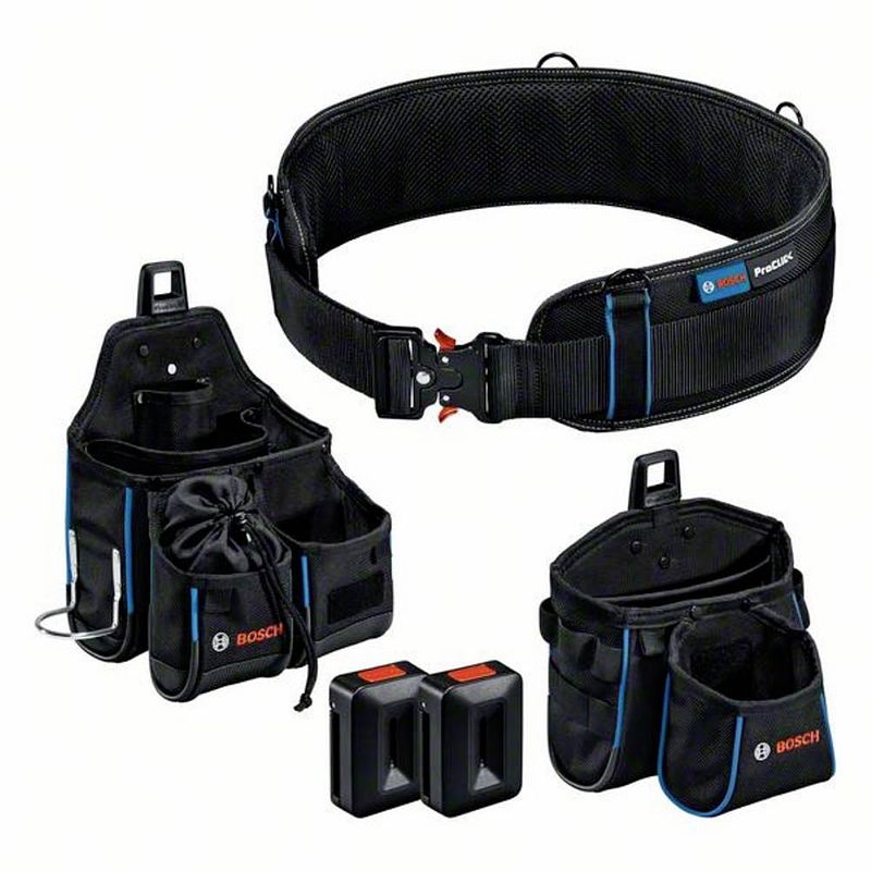 Foto van Bosch professional kit belt 93, gwt 2, gwt 4, 2x holder 1600a0265p handwerker, doe-het-zelver gereedschapsgordel