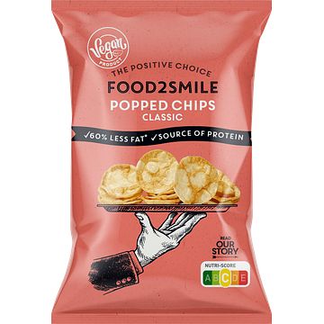 Foto van Food2smile popped chips classic 90g bij jumbo