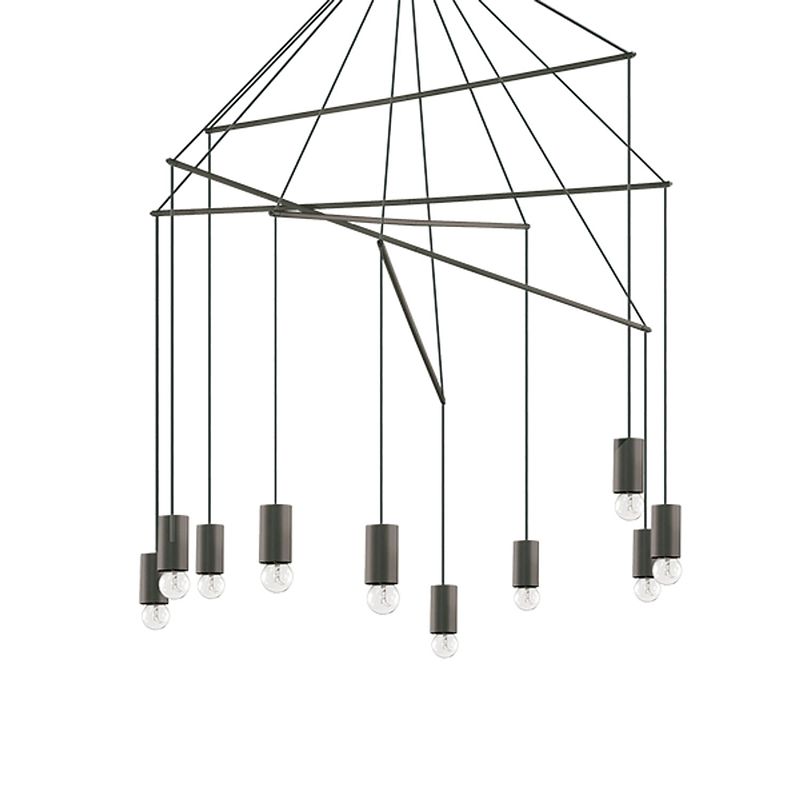 Foto van Ideal lux - pop - hanglamp - metaal - e27 - zwart