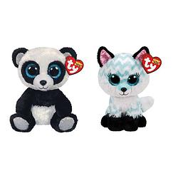 Foto van Ty - knuffel - beanie boo'ss - bamboo panda & atlas fox