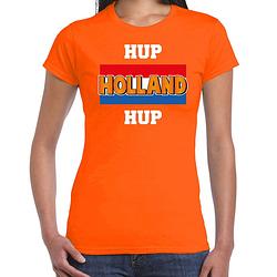 Foto van Oranje fan shirt / kleding holland hup holland hup ek/ wk voor dames s - feestshirts