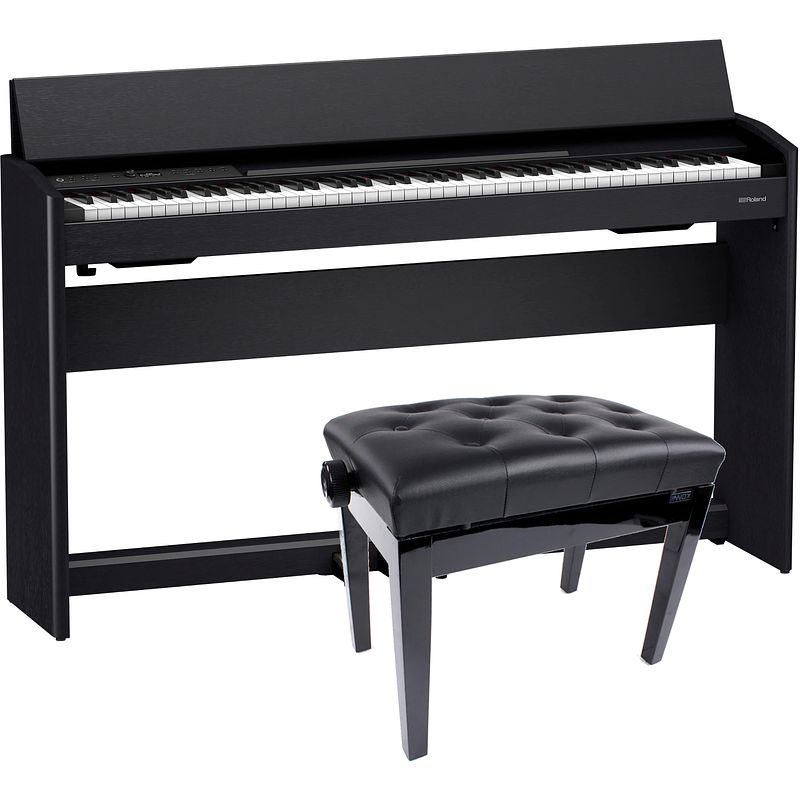 Foto van Roland f701-cb contemporary black inclusief pianobank