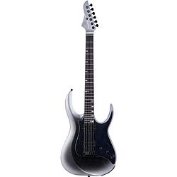 Foto van Mooer gtrs guitars modern 800 dark silver intelligent guitar met gigbag