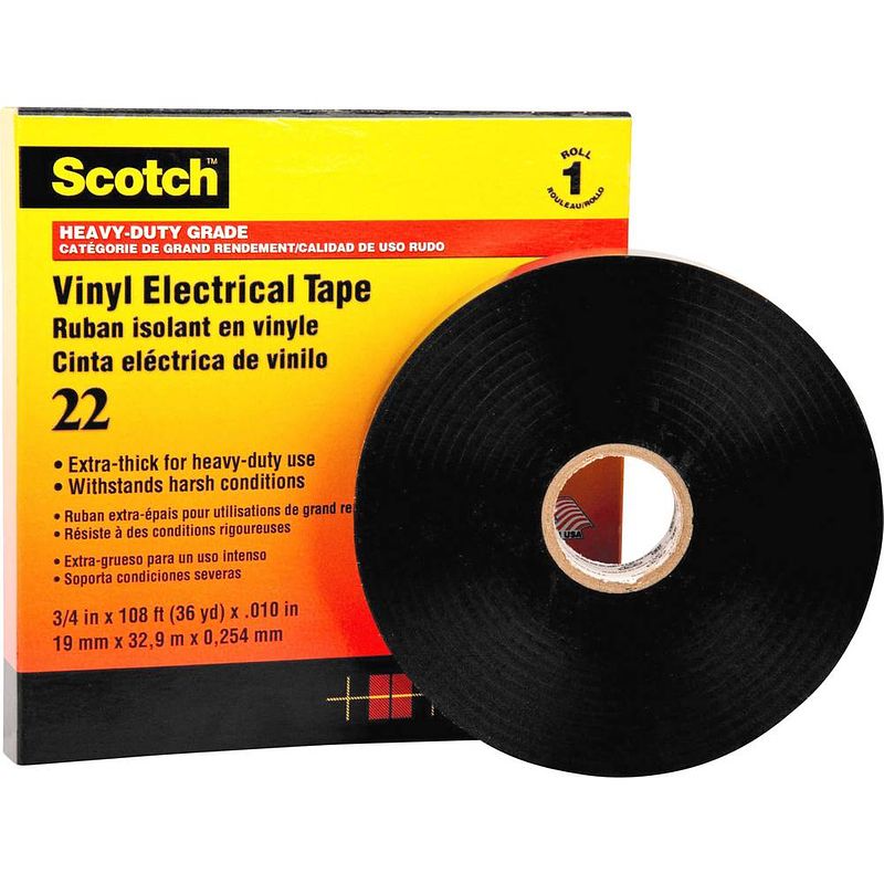 Foto van 3m scotch22-50x33 isolatietape scotch zwart (l x b) 33 m x 50 mm 1 stuk(s)