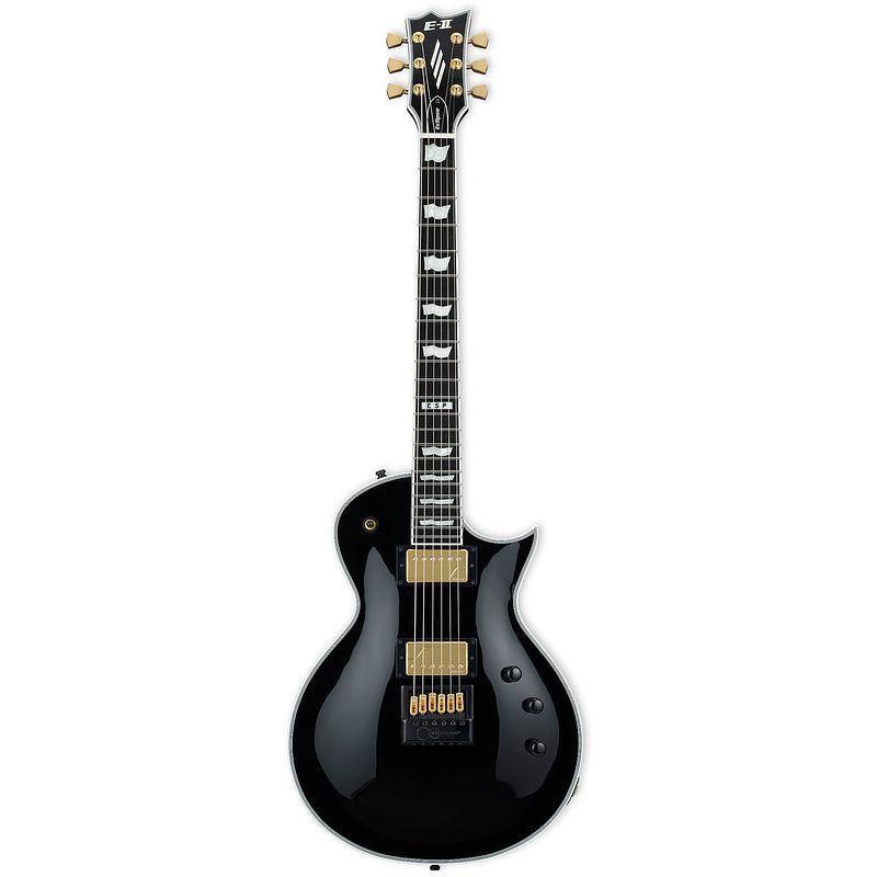 Foto van Esp e-ii eclipse full thickness evertune black elektrische gitaar met koffer