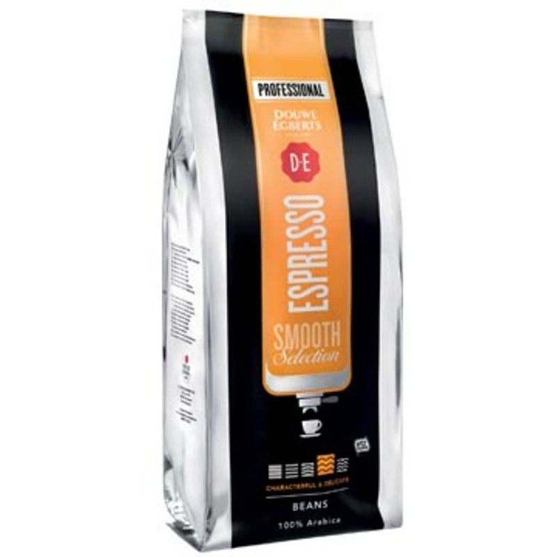 Foto van Douwe egberts koffiebonen, espresso smooth, pak van 1 kg