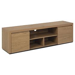 Foto van Totir tv-meubel met 2 deuren en 3 legplanken eiken decor.