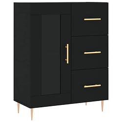 Foto van Vidaxl dressoir 69,5x34x90 cm bewerkt hout zwart