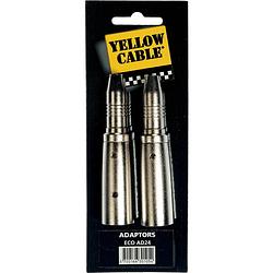 Foto van Yellow cable ad24 6.3 mm trs jack female - xlr male verloopplug (2 stuks)