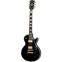 Foto van Epiphone les paul custom ebony elektrische gitaar met hard case