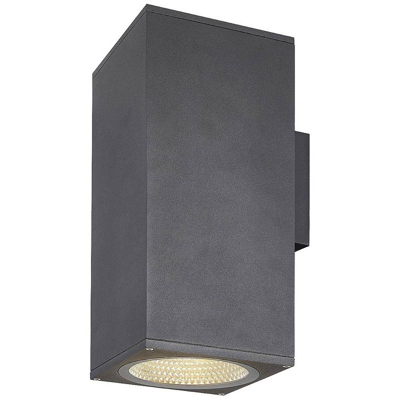 Foto van Slv enola square l up/down 1003438 led-buitenlamp (wand) led vast ingebouwd 53 w antraciet