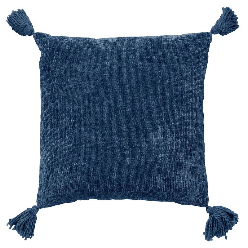 Foto van Dutch decor nino - sierkussen van katoen 45x45 cm insignia blue - blauw - blauw