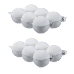 Foto van 12x stuks glazen kerstballen wit (satin) 8 cm mat/glans - kerstbal