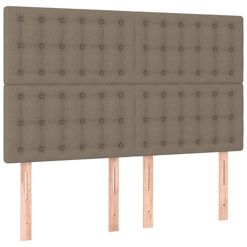 Foto van The living store hoofdbord bed - 144x118/128 cm - taupe