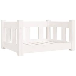 Foto van The living store hondenmand - houten - wit - 55.5 x 45.5 x 28 cm - rustiek design