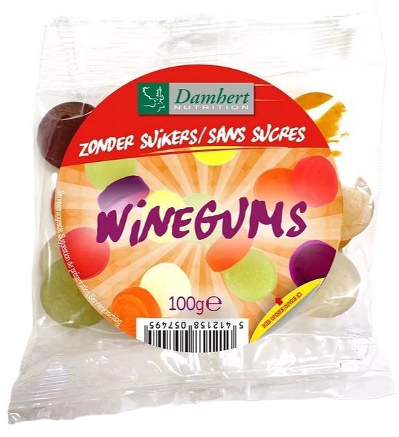 Foto van Damhert winegums zonder suiker