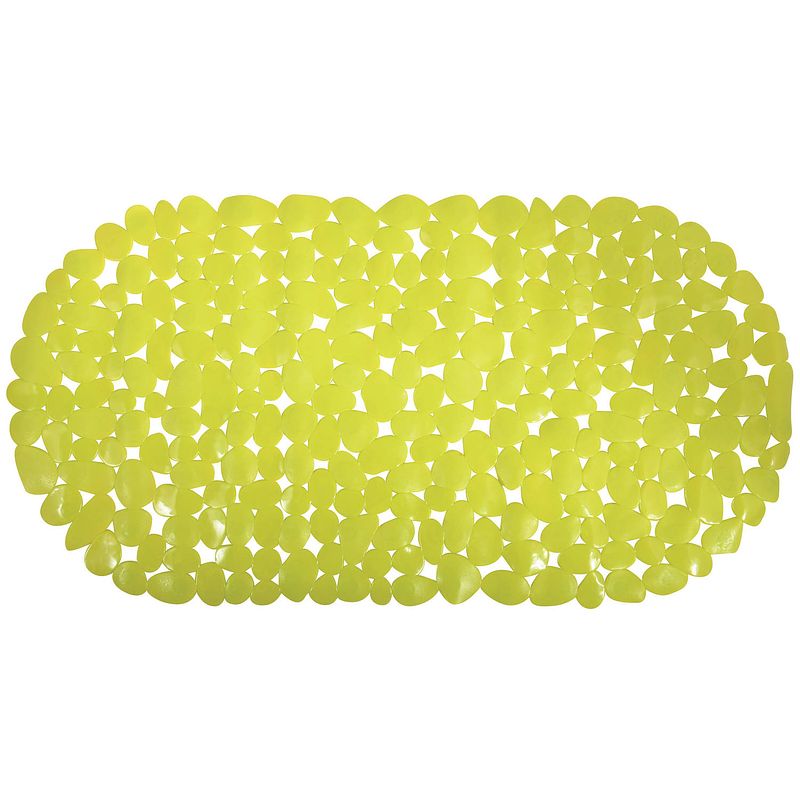 Foto van Msv douche/bad anti-slip mat - badkamer - pvc - limegroen - 39 x 99 cm - badmatjes