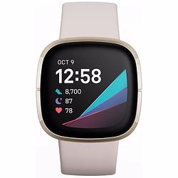 Foto van Fitbit smartwatch sense (wit/goud)